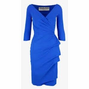 Chiara Boni Le Petite Robe Blue Long Sleeve Dress